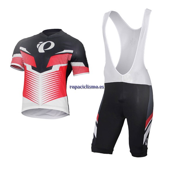 2017 Maillot Pearl Izumi Tirantes Mangas Cortas blanco e rojo